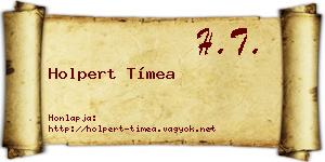 Holpert Tímea névjegykártya